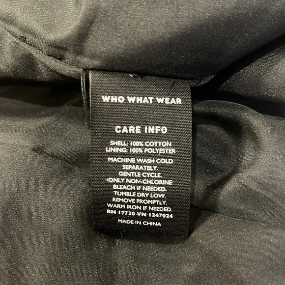 Who What Wear Gingham Blazer Black and White - Picture 7 of 7